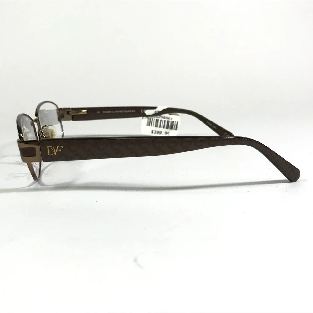 Diane von Furstenberg Eyeglasses Frames DVF8040 201 Brown Round Oval 52-16-135